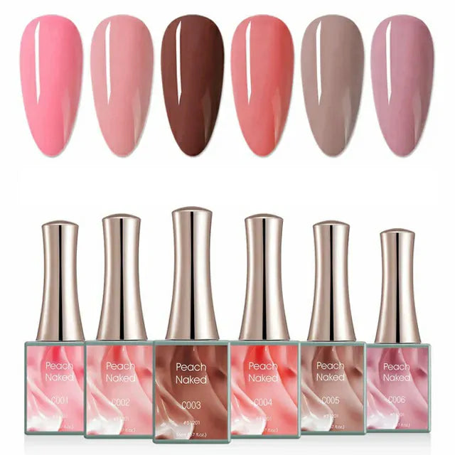 Canni Peach Naked Series Gel Polish Set (16ml)