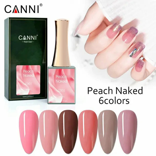 Canni Peach Naked Series Gel Polish Set (16ml)
