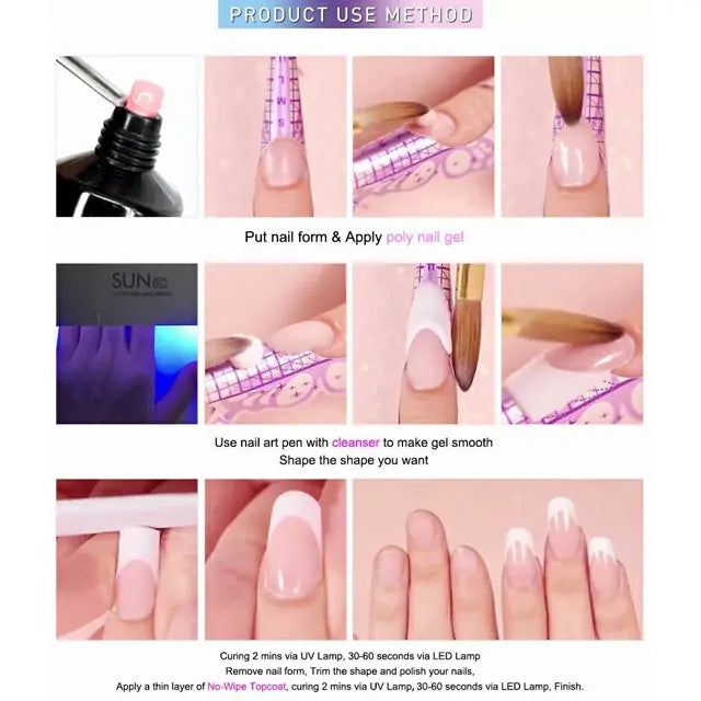 Canni Poly Gel Quick Building Natural Nail Extension Gel (45g)