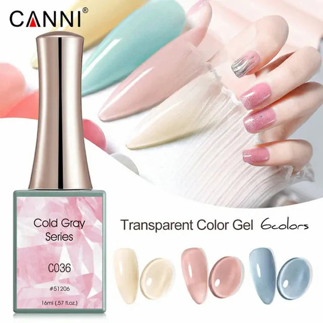 Canni Cold Gray Series Gel Polish Set (16ml)