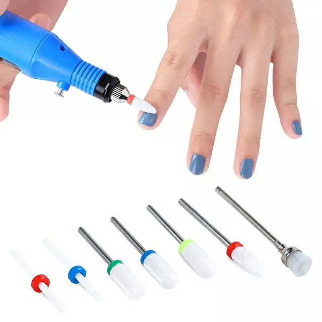 Ceramic Nail Art Drill Bits (Set Of 7 Pcs)