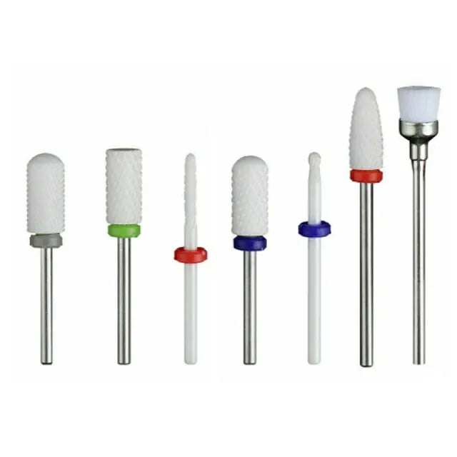 Ceramic Nail Art Drill Bits (Set Of 7 Pcs)