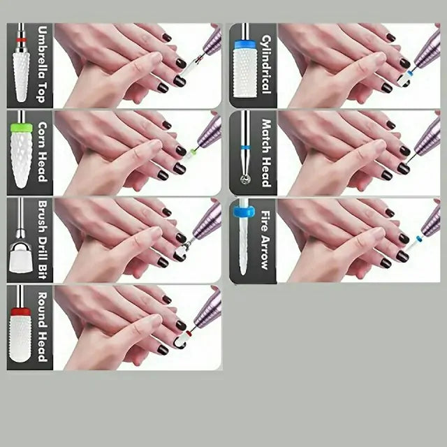 Portable Nail Drill (30000 RPM) (Random Color)