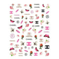 Brand Roses And Butterflies Nail Stickers Sheet (1449)
