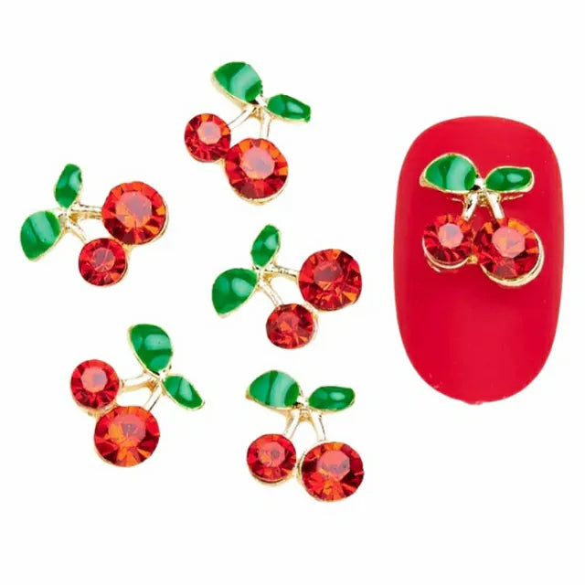 Cherry Nail Charms (Pack of 2 Pcs)