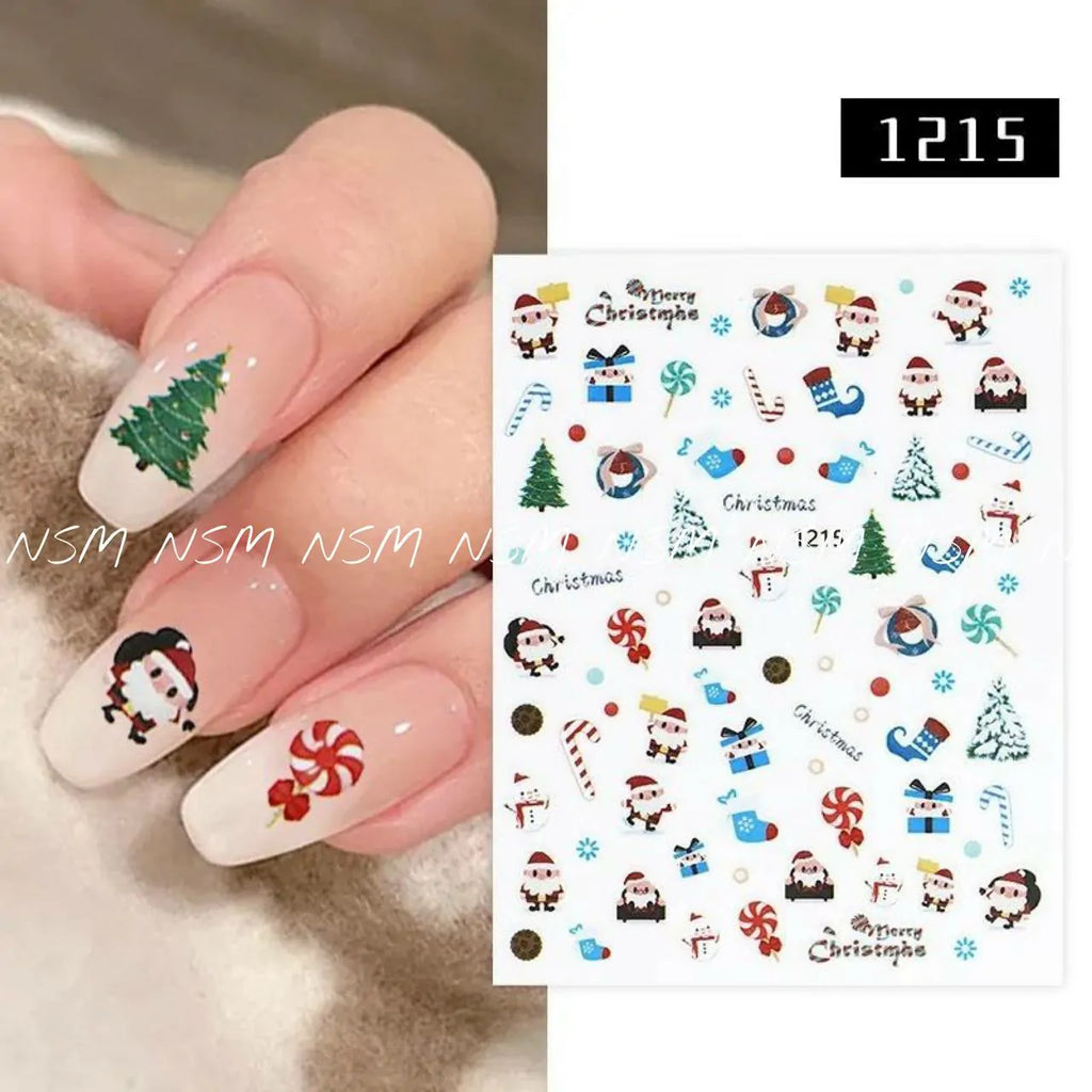 Christmas Nail Art Sticker Sheets (JO-1215)