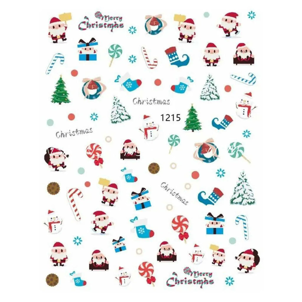 Christmas Nail Art Sticker Sheets (JO-1215)