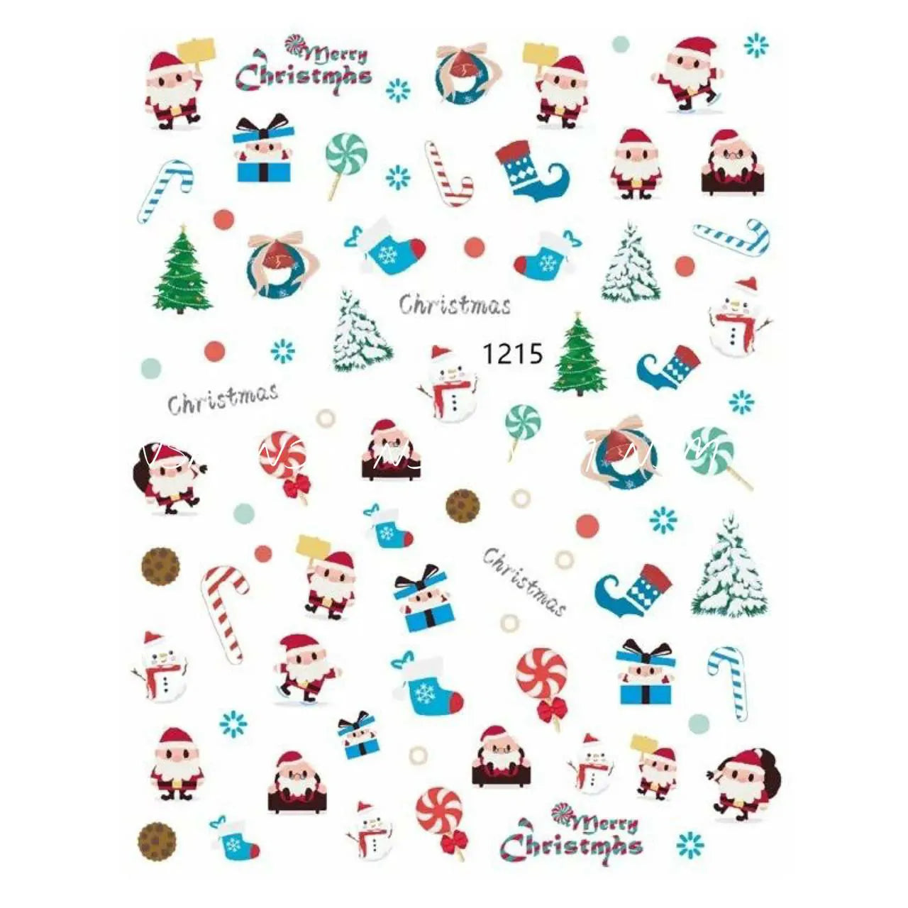 Christmas Nail Art Sticker Sheets (JO-1215)