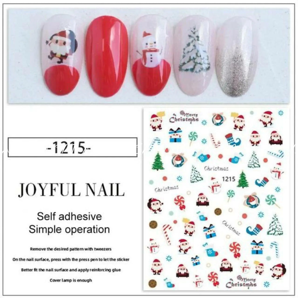 Christmas Nail Art Sticker Sheets (JO-1215)