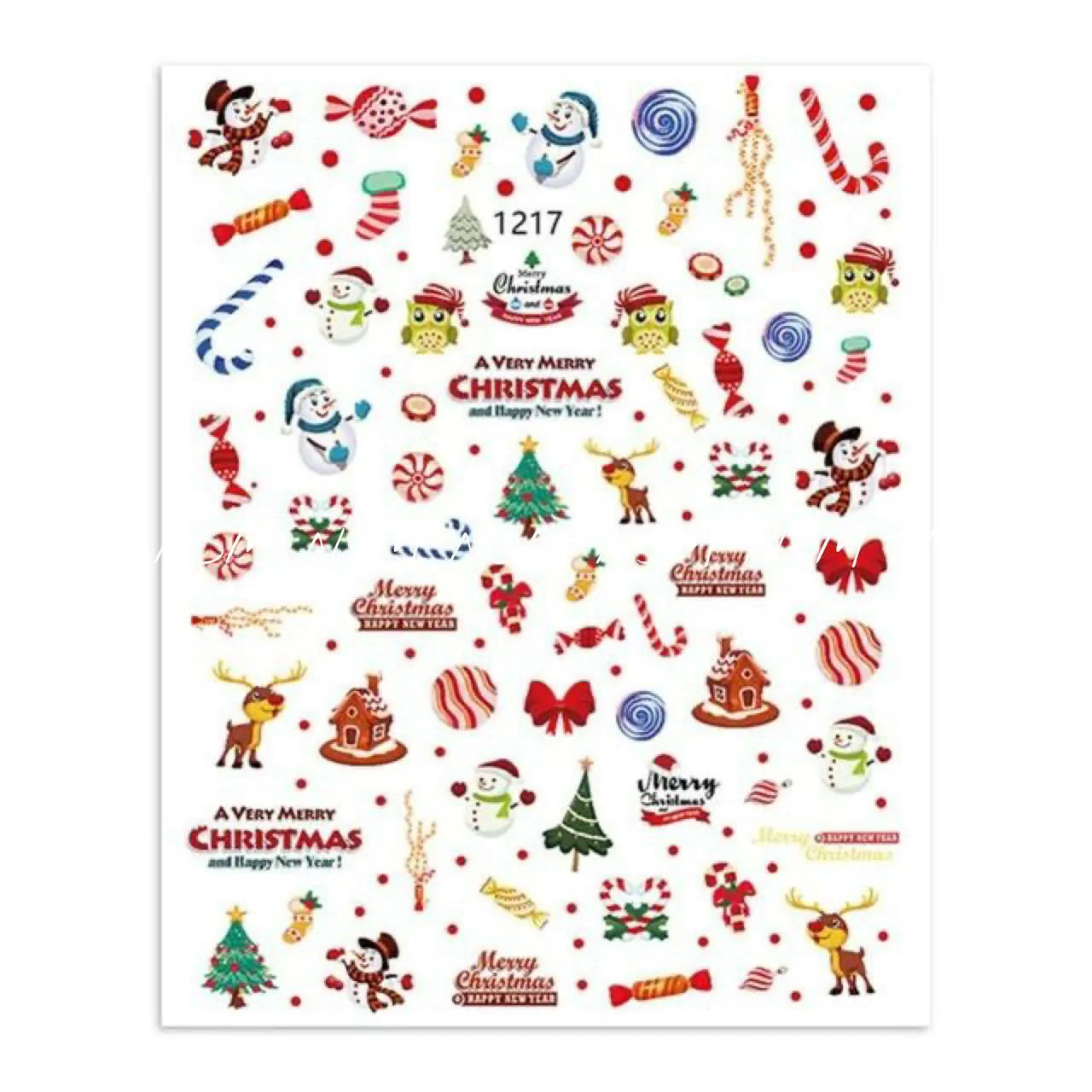 Christmas Nail Art Sticker Sheets (JO-1217)