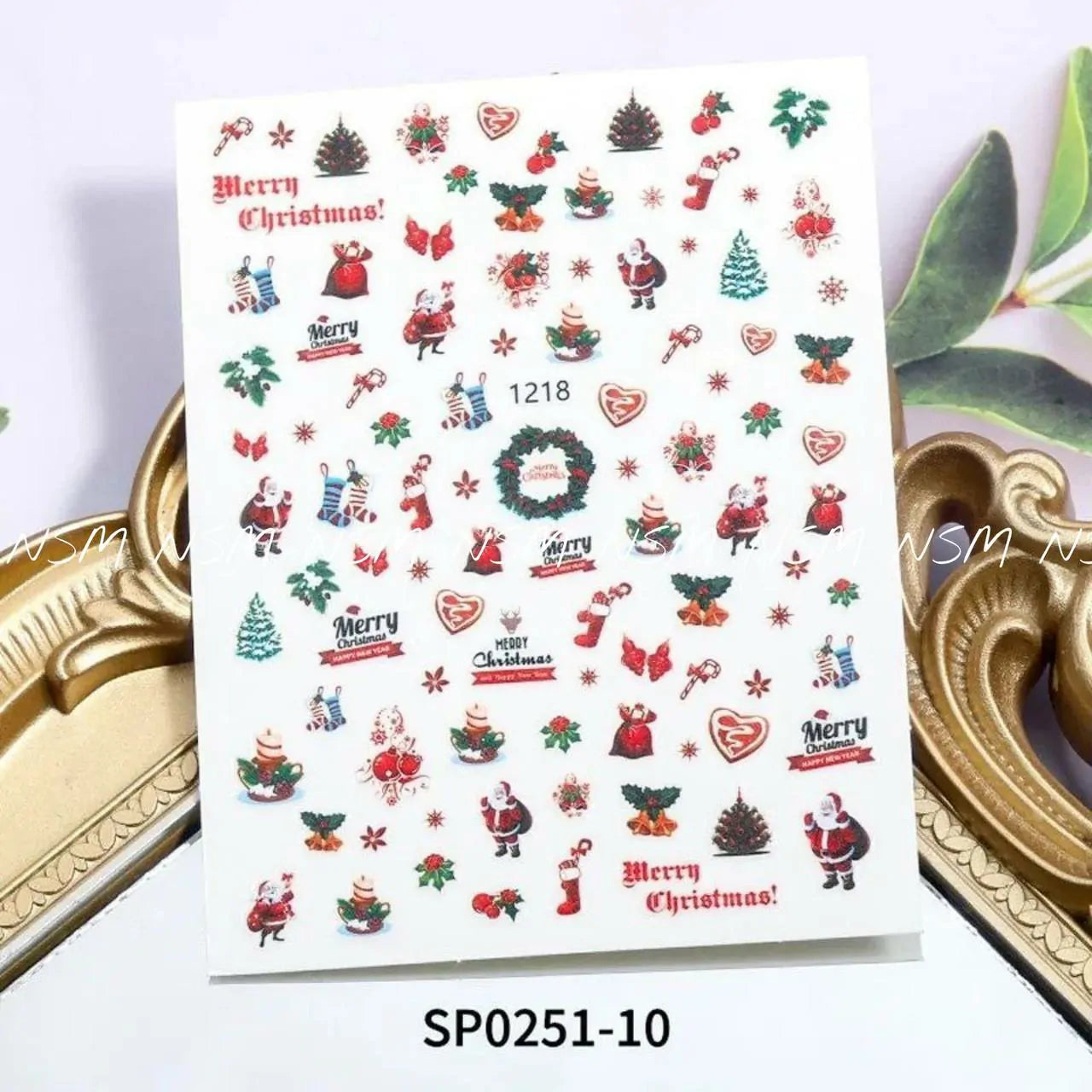 Christmas Nail Art Sticker Sheets (JO-1218)
