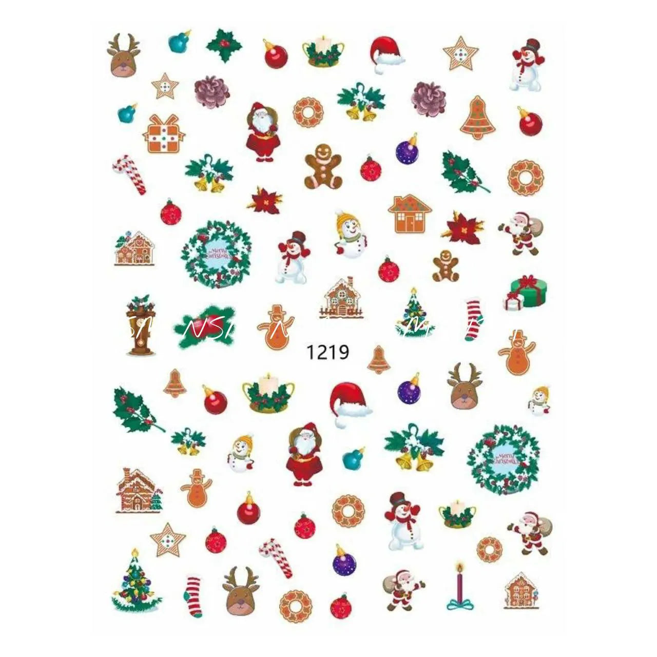 Christmas Nail Art Sticker Sheets (JO-1219)