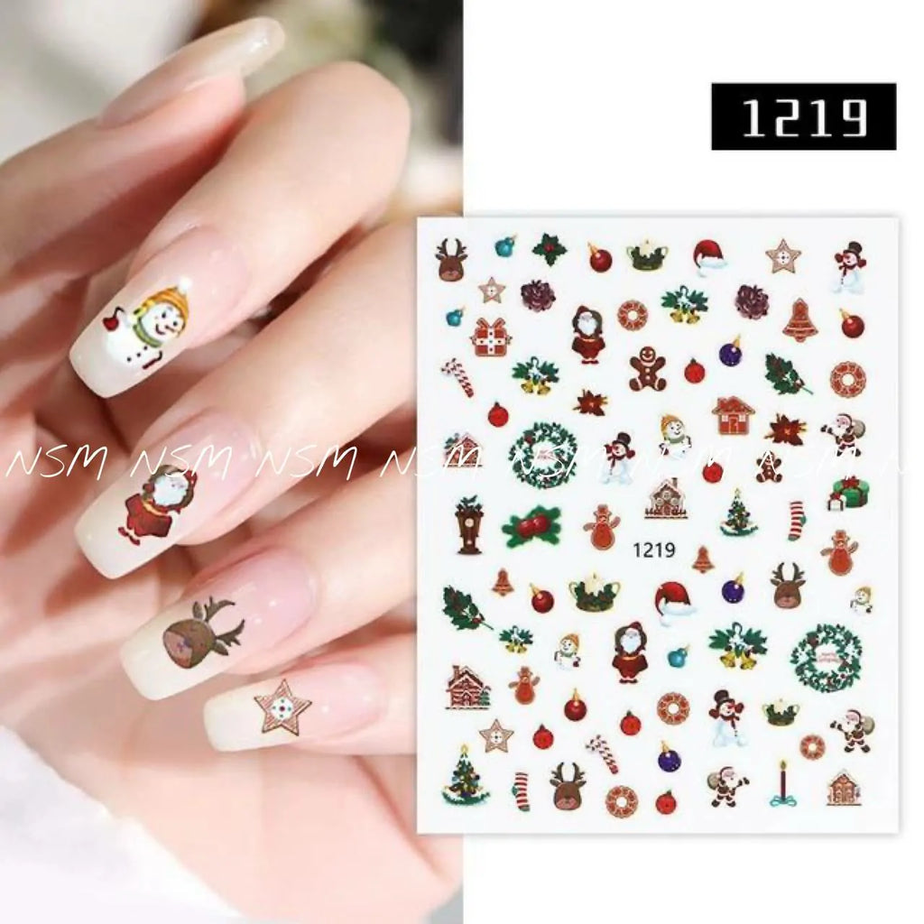 Christmas Nail Art Sticker Sheets (JO-1219)