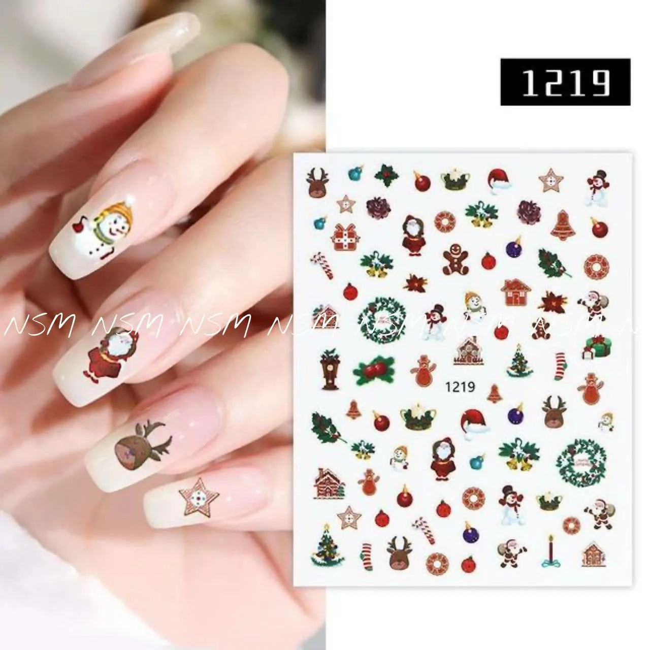 Christmas Nail Art Sticker Sheets (JO-1219)