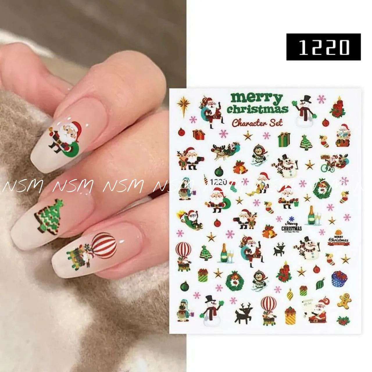 Christmas Nail Art Sticker Sheets (JO-1220)
