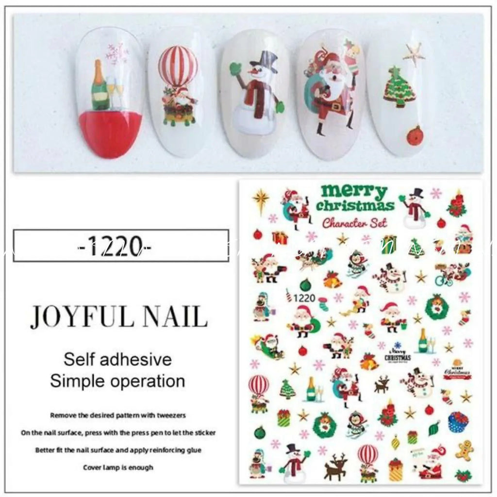 Christmas Nail Art Sticker Sheets (JO-1220)