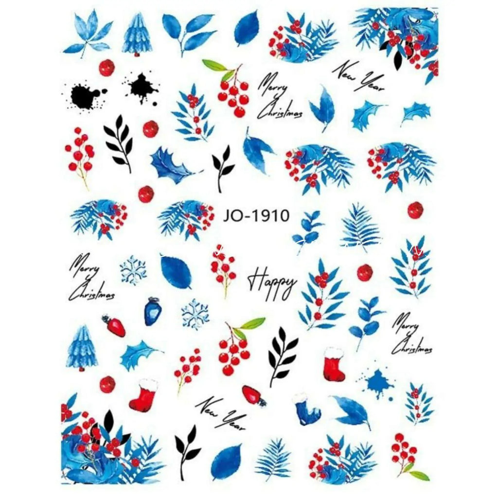 Christmas Nail Art Sticker Sheets (JO-1910)