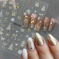 Christmas 3D Nail Stickers With Golden Accents (MO-416)