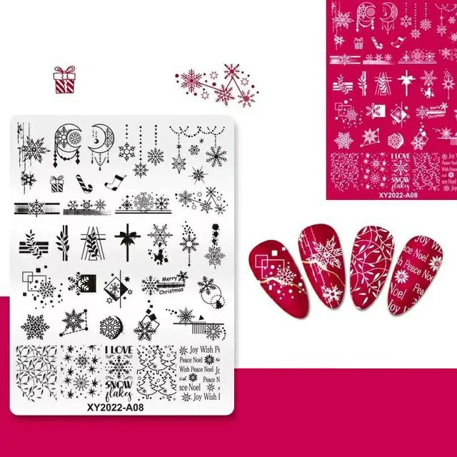 Christmas Theme Nail Stamping Plate (XY2022-A08)
