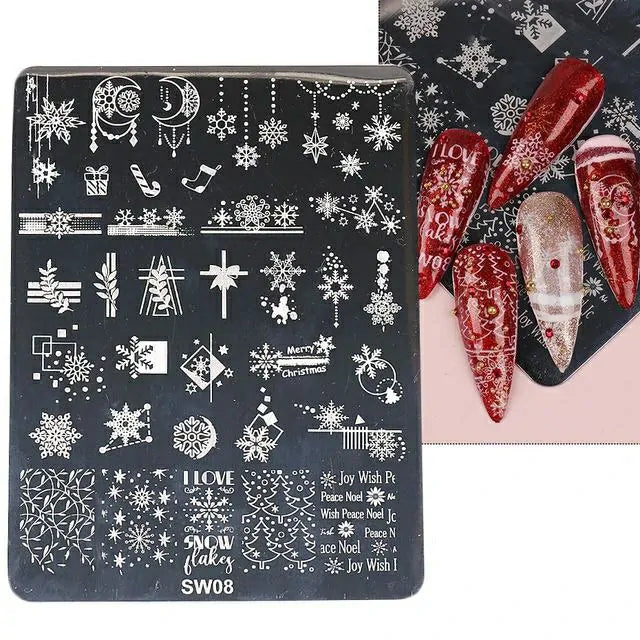 Christmas Theme Nail Stamping Plate (XY2022-A08)