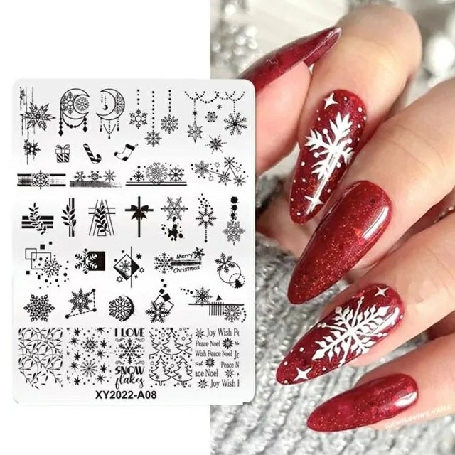 Christmas Theme Nail Stamping Plate (XY2022-A08)