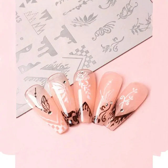 Swirls And Abstract Nail Stamping Plate (XY-D13)