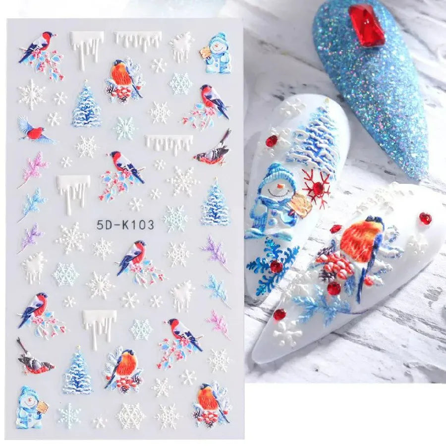 Christmas Themed 5D Sticker Sheets (5D-K103)
