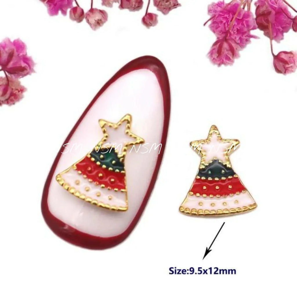 Christmas Tree Nail Charms (Set Of 2 Pcs)
