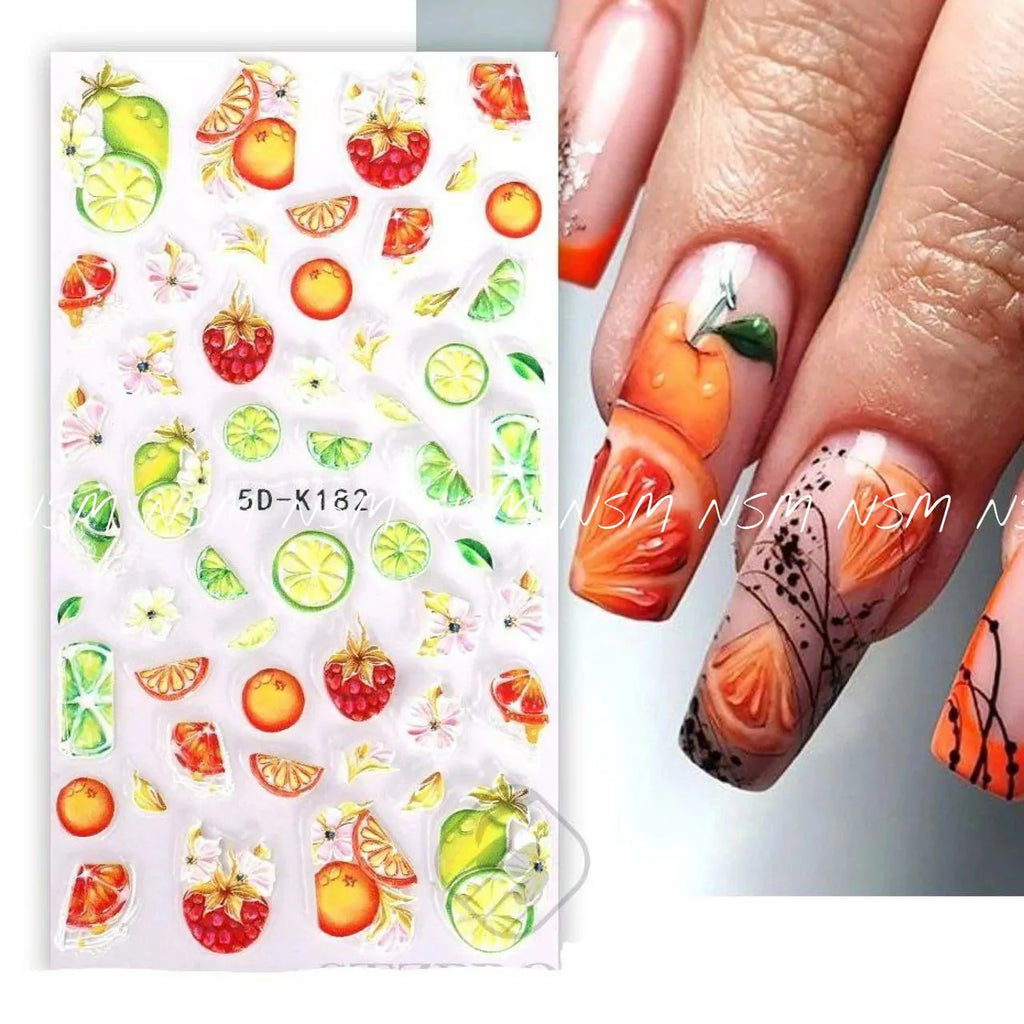 Citrus Fruits 5D Sticker Sheets (5D-K182)