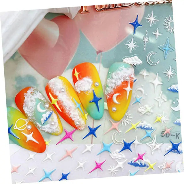 Colorful Stars 5D Sticker Sheets (5D-K107)