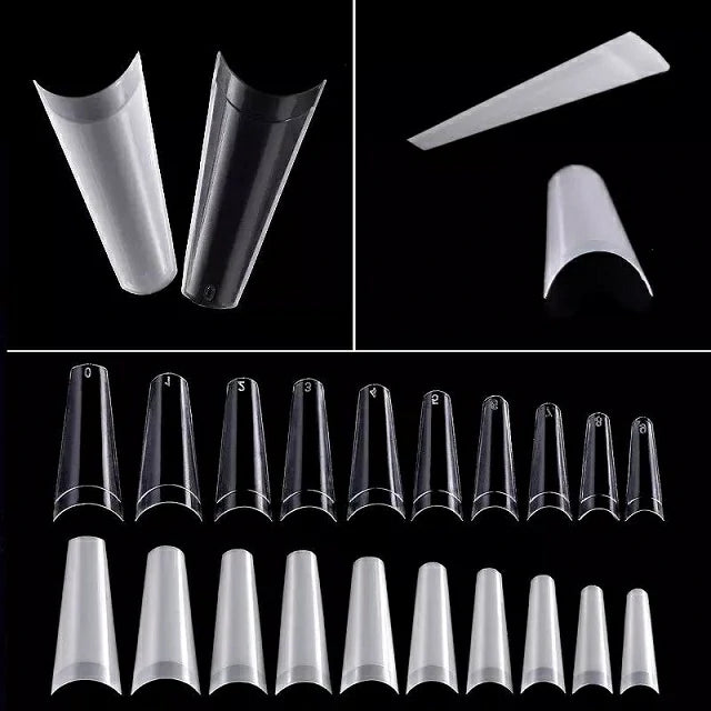 Coffin Shaped Fake Nail Tips (Pack Of 500 Pcs)