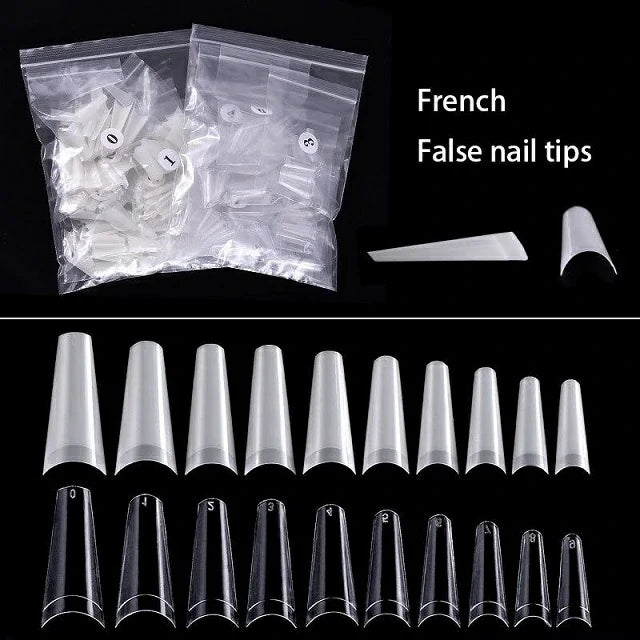 Coffin Shaped Fake Nail Tips (Pack Of 500 Pcs)