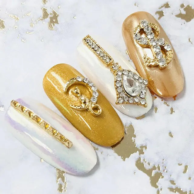 Crescent Moon Cat Nail Charms (Set Of 2Pcs)