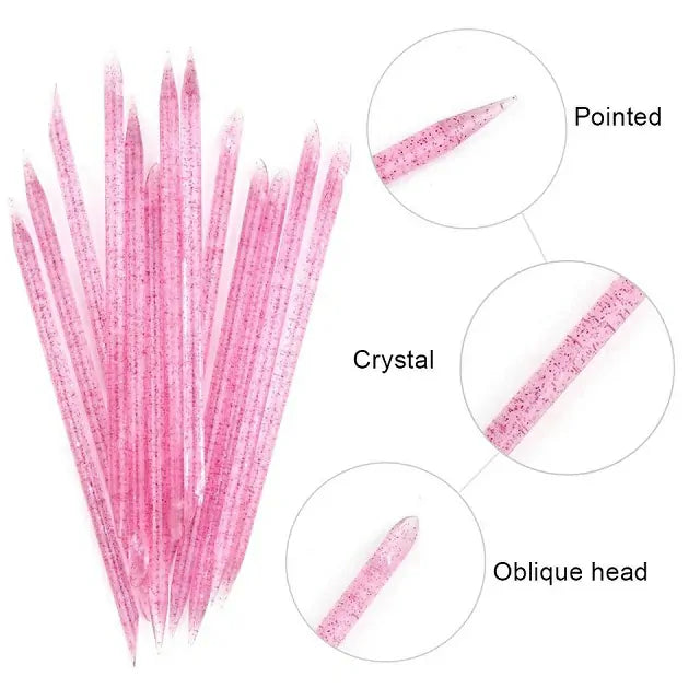 Crystal Nail Art Cuticle Sticks (Pack Of 100 Pcs)