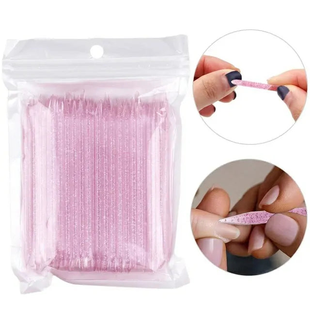 Crystal Nail Art Cuticle Sticks (Pack Of 100 Pcs)