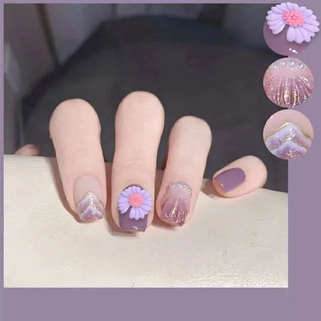 Daisy Flower Nail Charms