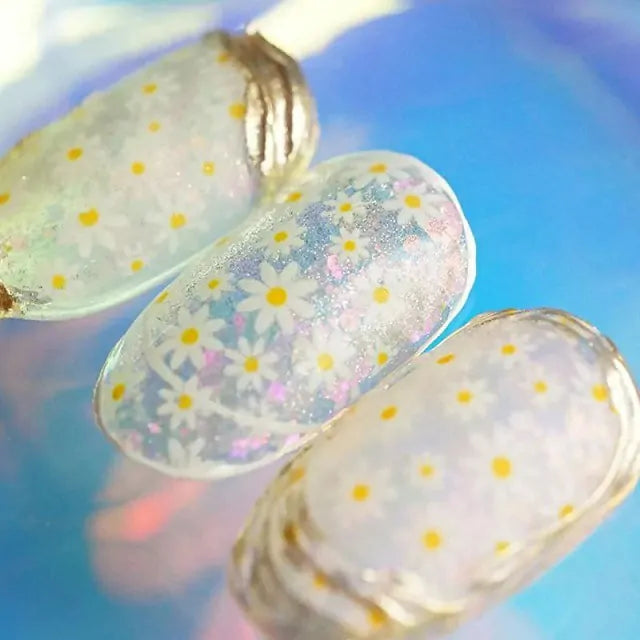 Daisy Flowers Nail Transfer Foil