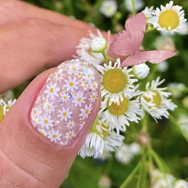 Daisy Flowers Nail Transfer Foil