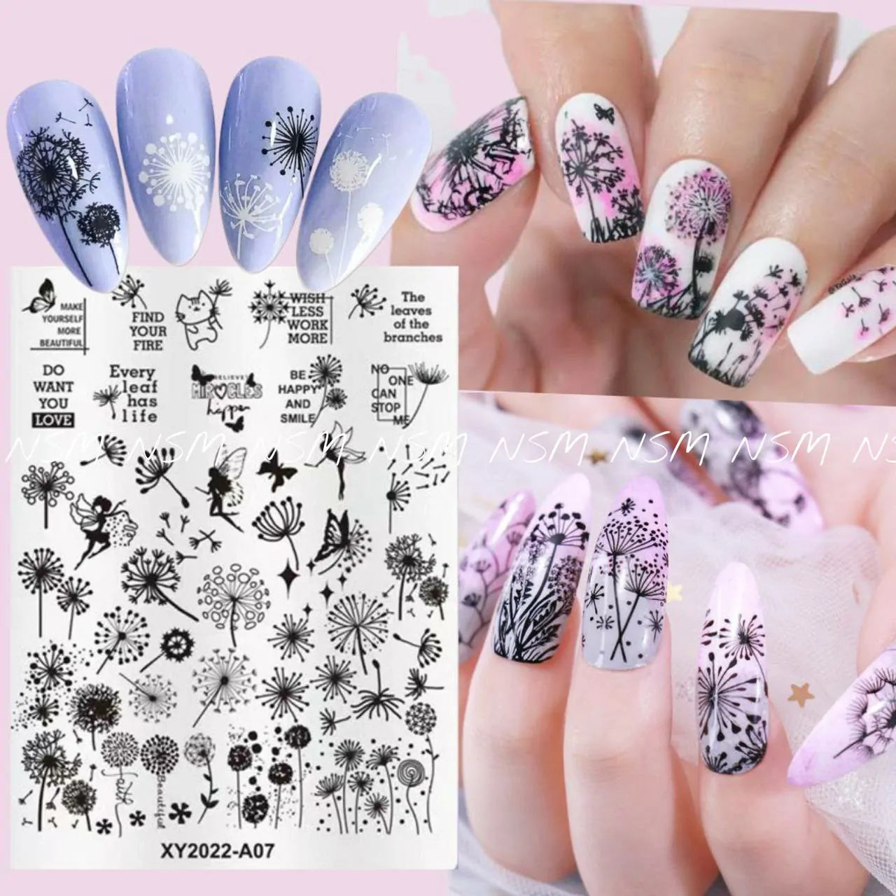 Dandelion Fairy And Text Stamping Plate (XY2022-A07)