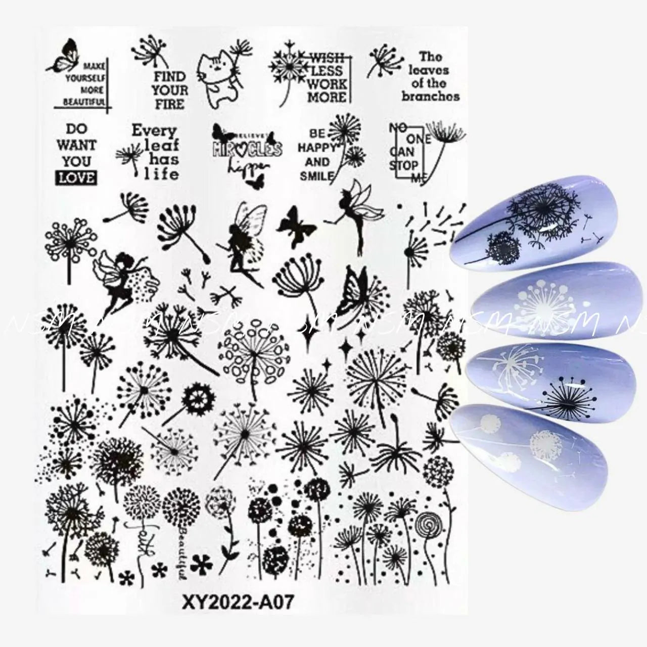 Dandelion Fairy And Text Stamping Plate (XY2022-A07)
