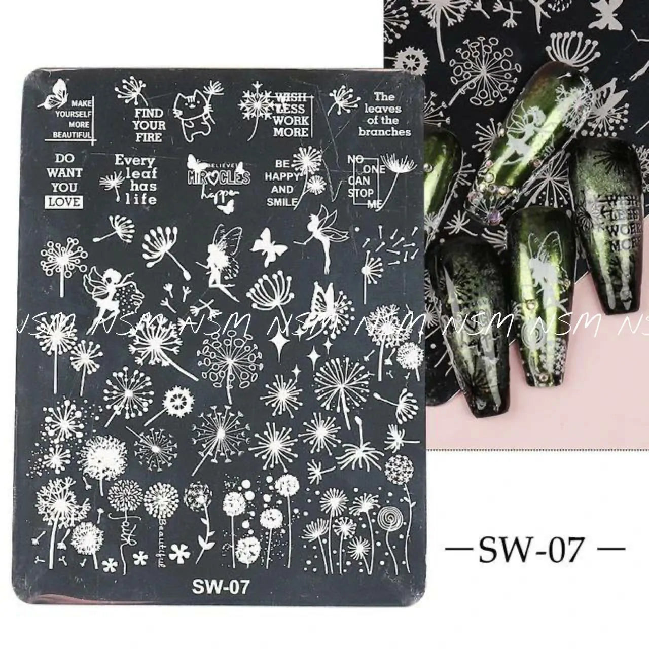Dandelion Fairy And Text Stamping Plate (XY2022-A07)