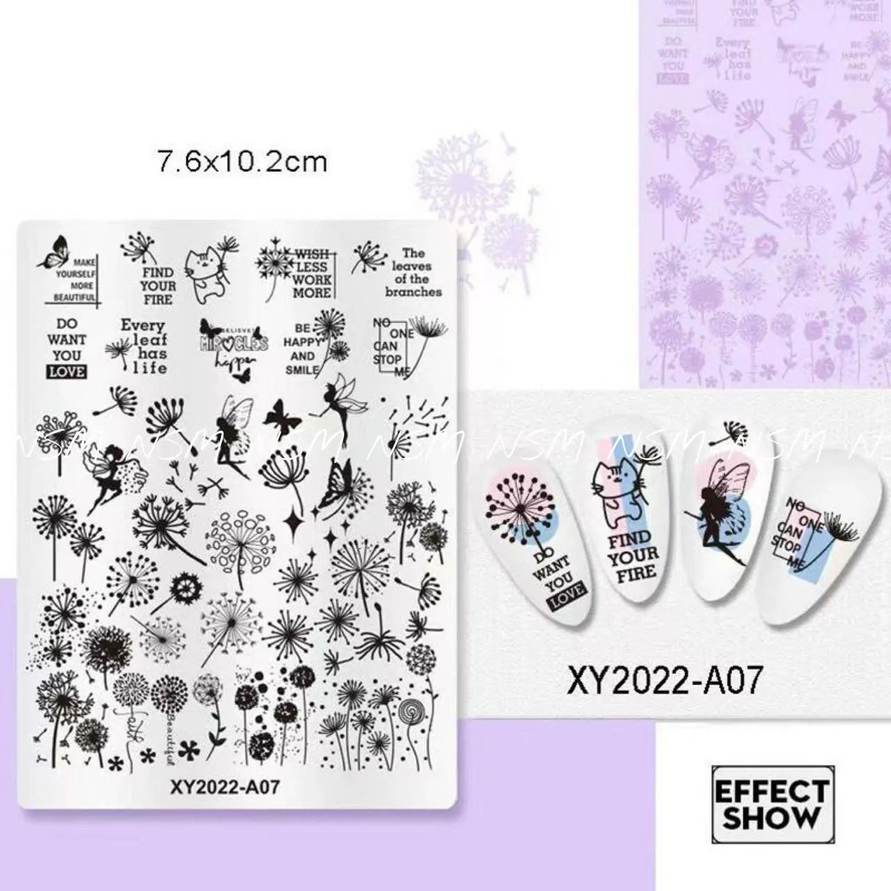 Dandelion Fairy And Text Stamping Plate (XY2022-A07)
