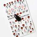 Roses and Snake Nail Sticker Sheet (F854)