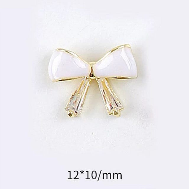 Delicate Zircon Diamond Bow Nail Charms