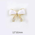 Delicate Zircon Diamond Bow Nail Charms