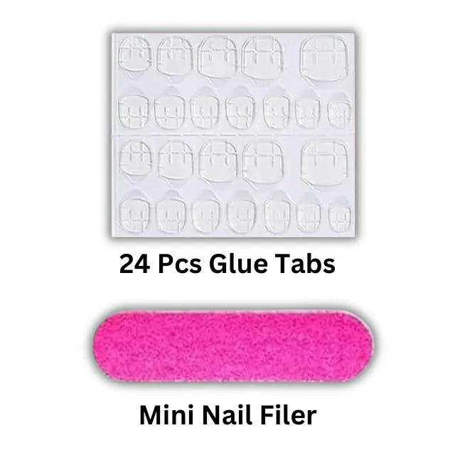 Nude Pearl Salon Quality Press On Nails (Set Of 24 Nails)