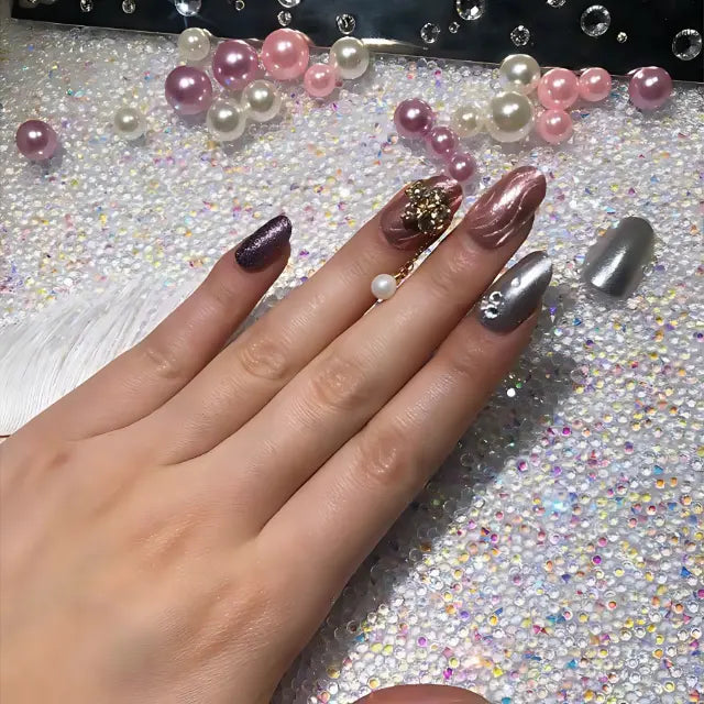 Aurora Crystal Stone Nail Art Table Mat