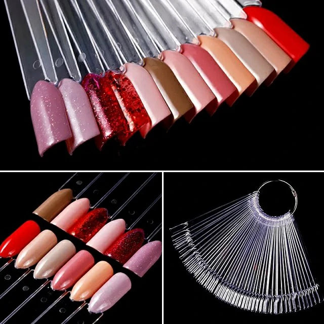 Nail Art Display Swatch Sticks And Metal Ring (Pack Of 50)