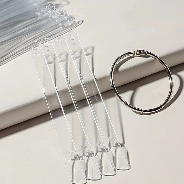 Nail Art Display Swatch Sticks And Metal Ring (Pack Of 50)