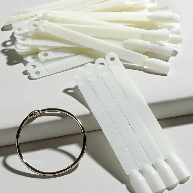 Nail Art Display Swatch Sticks And Metal Ring (Pack Of 50)